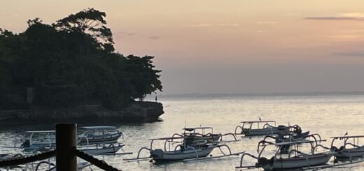 Nightime View from Mushroom Beach Nusa Lembongan